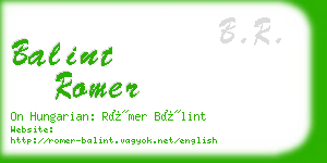 balint romer business card